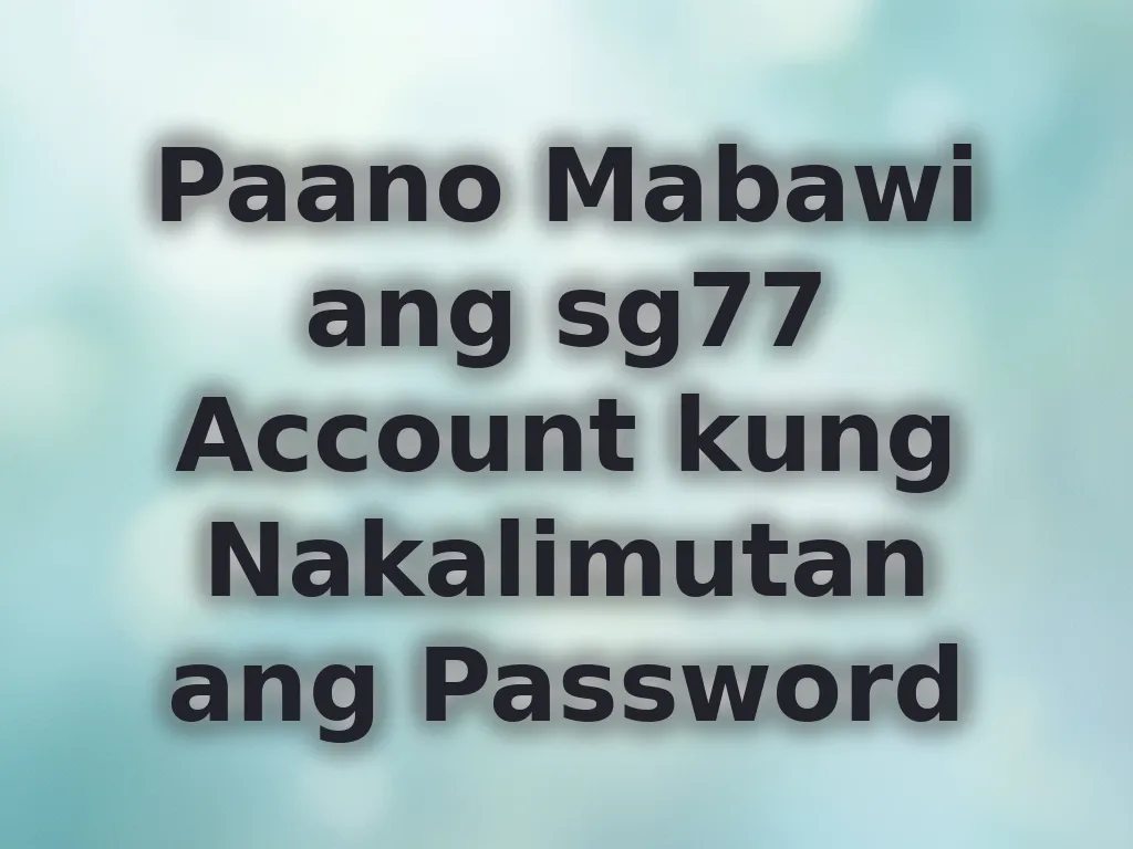 Account Recovery Guide